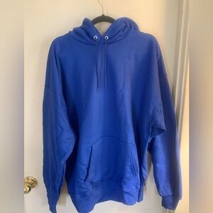 Hanes Men’s Ultimate Cotton Hoodie in Deep Royal Blue Sz. XL